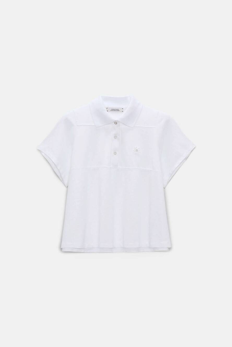 NEW DOROTHEE SCHUMACHER women's sporty romance shirt in pure white